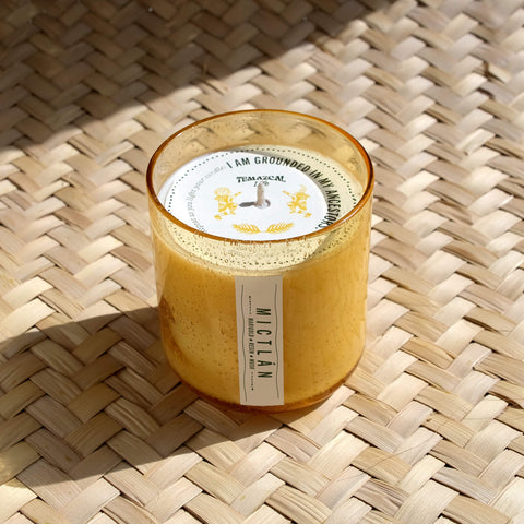 Marigold + resin soy wax candle